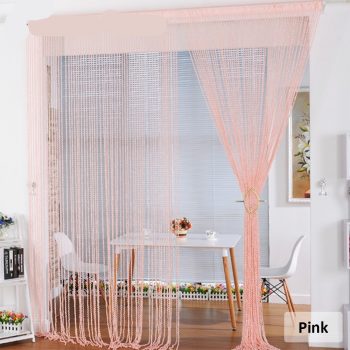 New Style Spiral Solid Color String Curtain Door Curtain Hanger Room Divider With Tinsel Tassel W100L200 Home Decoration