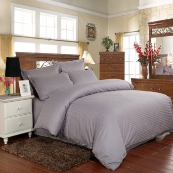Cotton Satin Striped Luxury Bedding Set