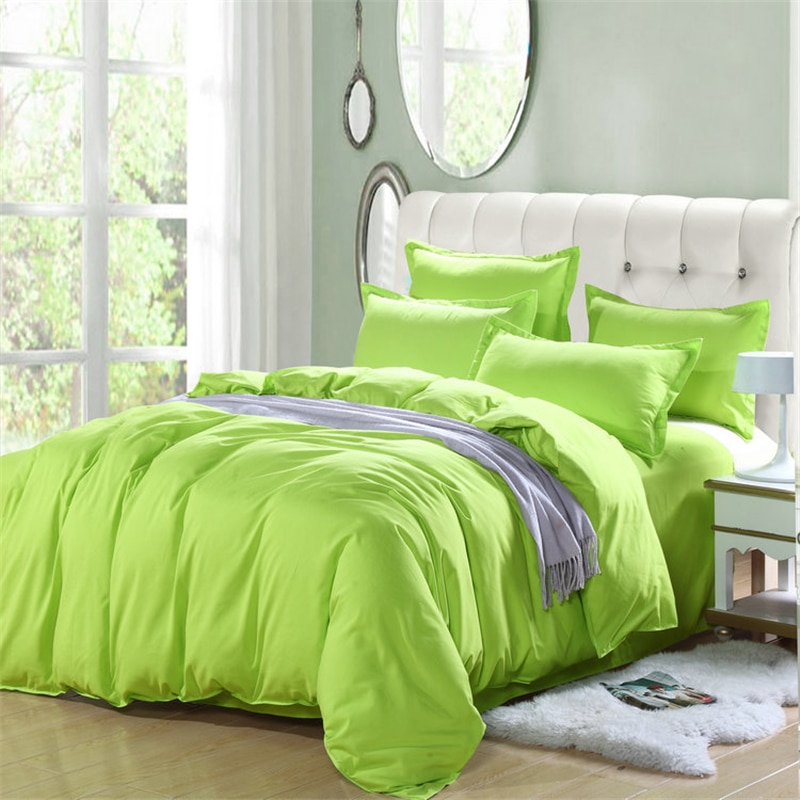 1 Piece Cotton Duvet Cover In Solid Colors - Queen/King Size