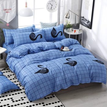 3/4Pcs/Set Simple Style Stripe Fashion Comforter Cotton Bedding Set