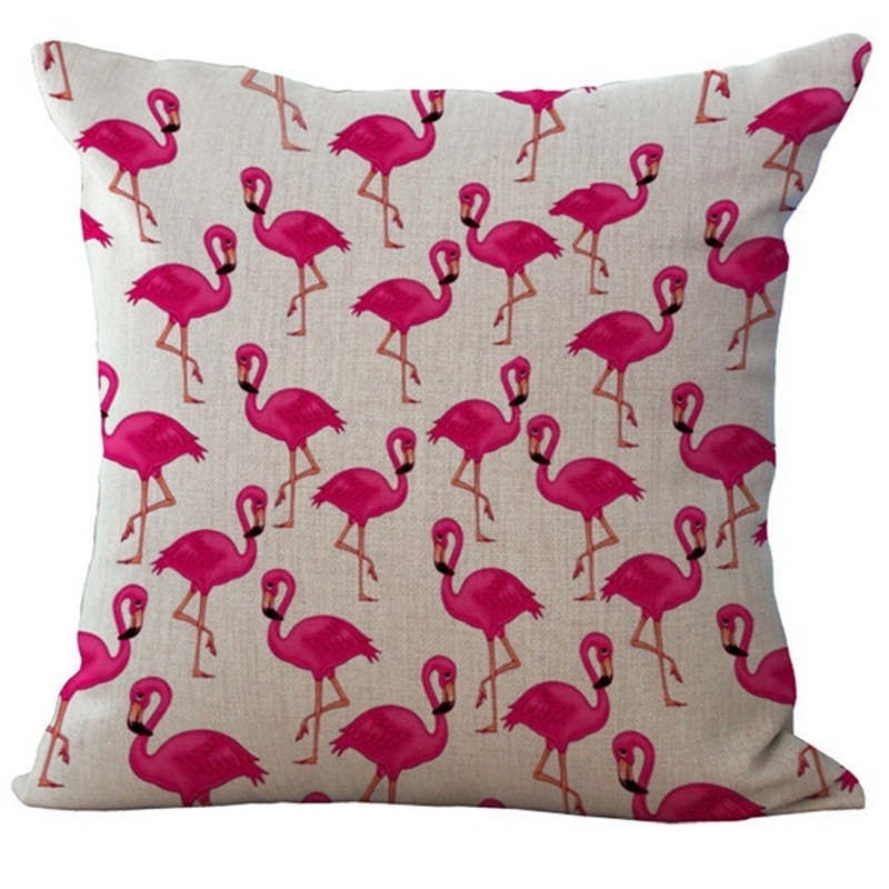 Flamingo Tropical Cushion Cover