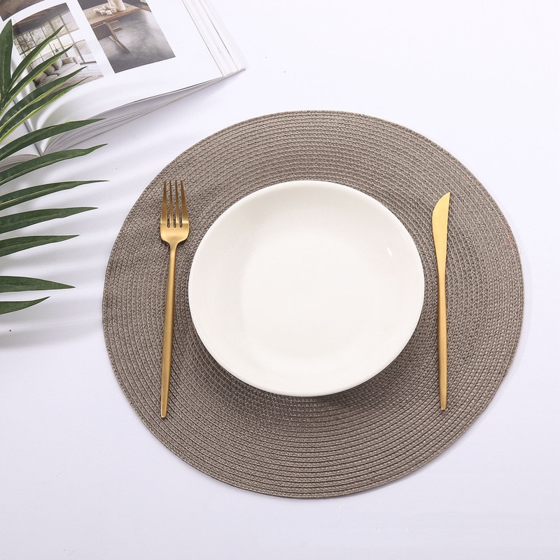 1Pc Round Braided Style Placemat