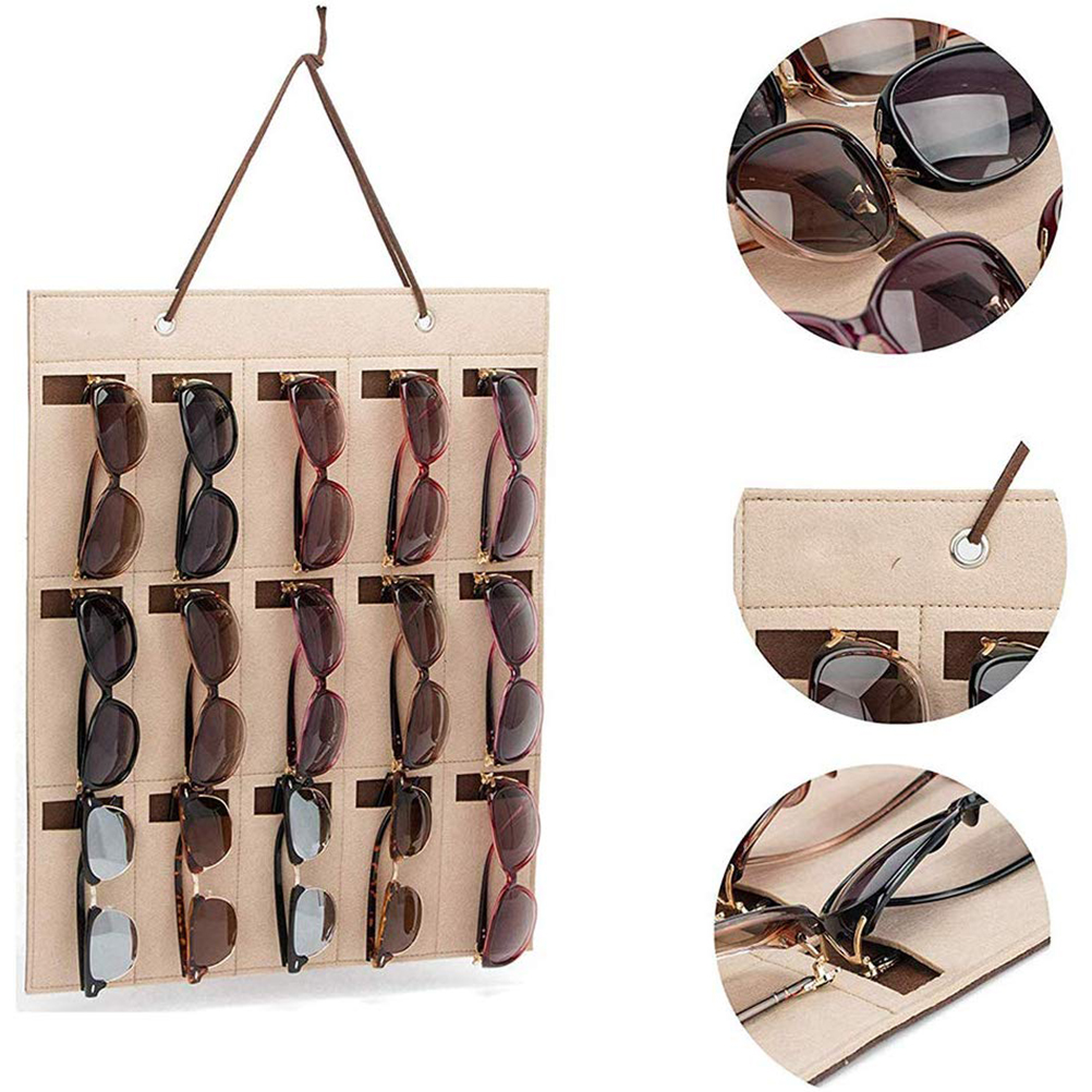15 Slots For Sunglasses Organizer/Storage/Hanger