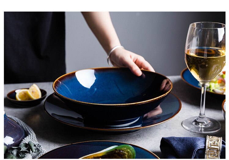 Dark Blue Luxury Plates