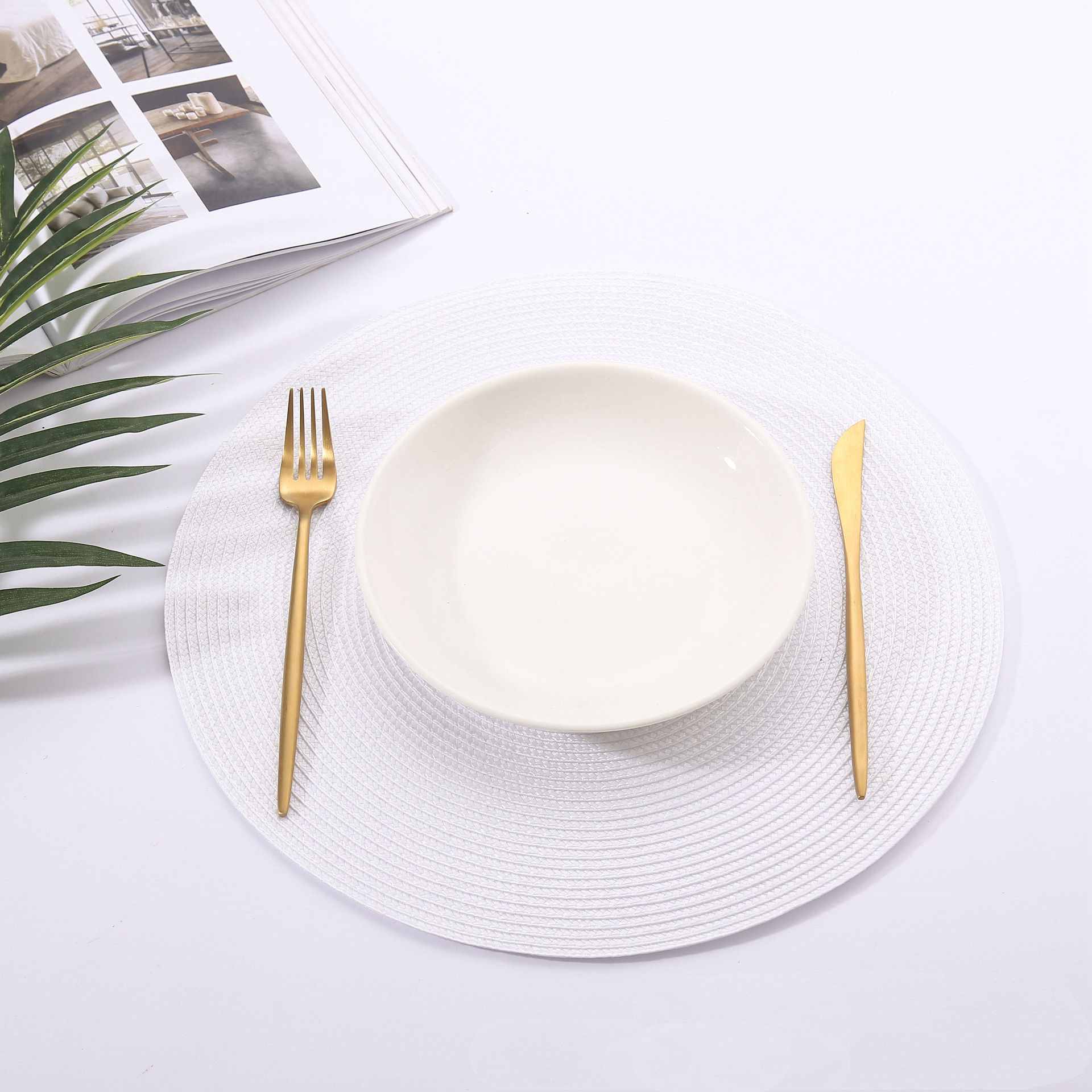 1pc Round Braided Style Placemat