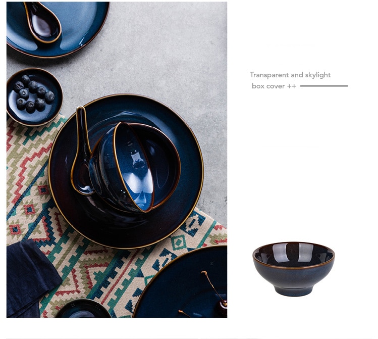 Dark Blue Luxury Plates