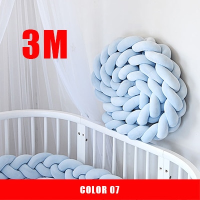 3 Meter Mixed Color Braided Crib Protector- Nursery Decor