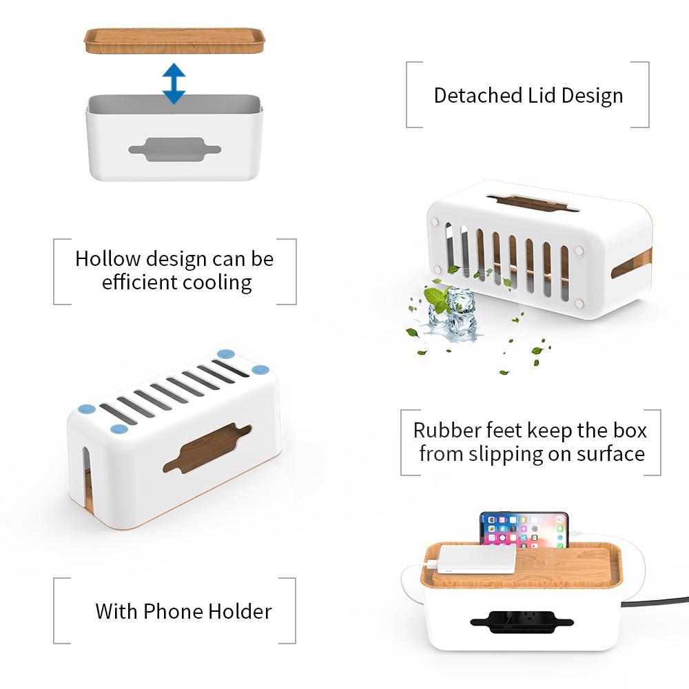 Cable Organizer Box With Holder