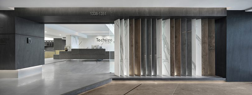 Neolith Creates An Art Installation-Like Showroom With Sintered Stone Surfaces