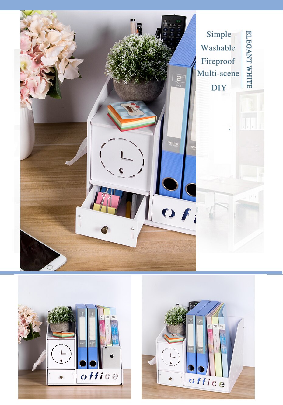 Home Office Desk Organizer With Drawer