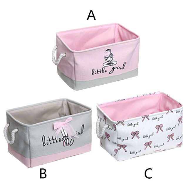 Best 1pc Ballet Girl Folding Laundry Toys Storage Basket Barrel 2023
