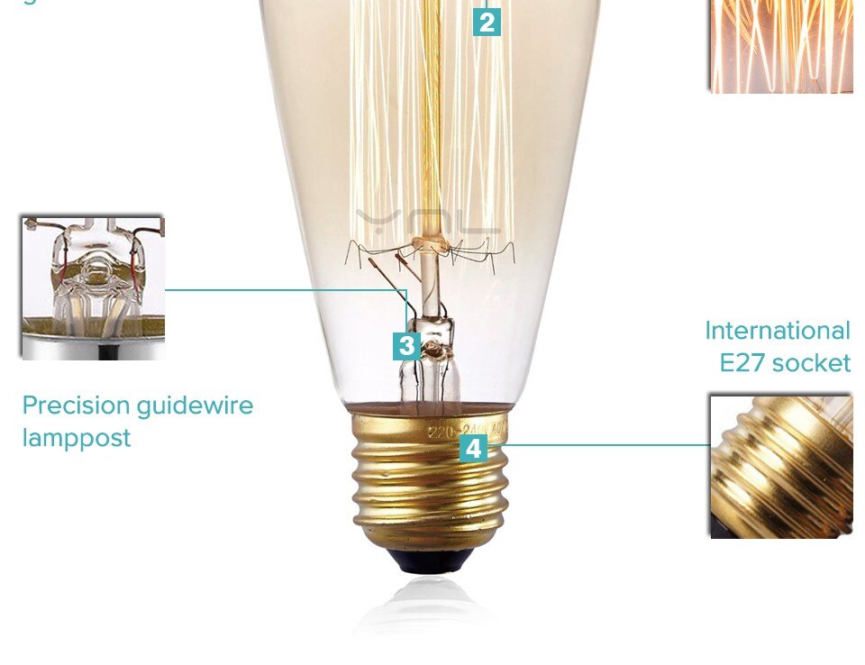 Retro Edison Light Bulb Filament Incandescent Bulbs