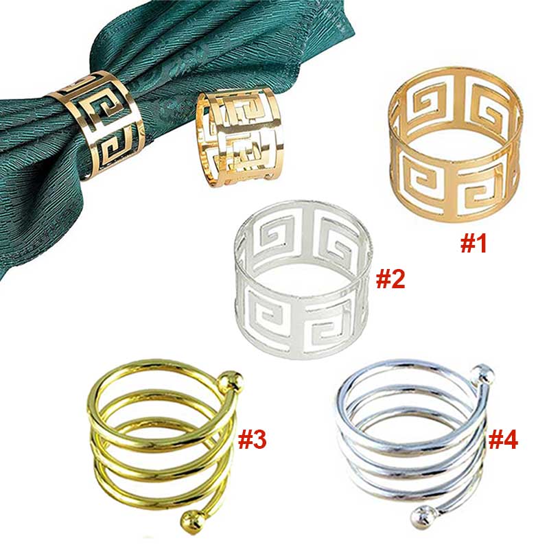 6Pcs Serviette Rings - Napkin Holders For Table Decoration