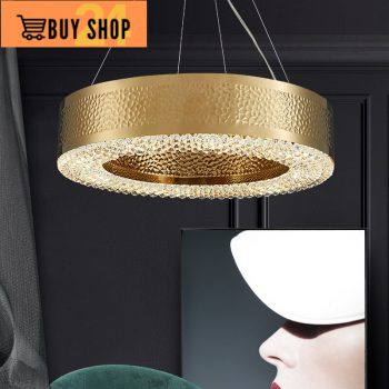 Modern Gold Round Led Luxury Chandeliers -Ultra-Modern Chandelier Crystal Hanging Ceiling Lamp