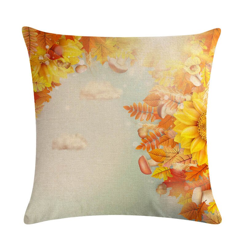 45Cmx45Cm Golden Maple Leaves Cushion Covers - Fall Home Decor 2020