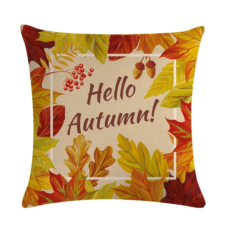 45Cmx45Cm Golden Maple Leaves Cushion Covers - Fall Home Decor 2020