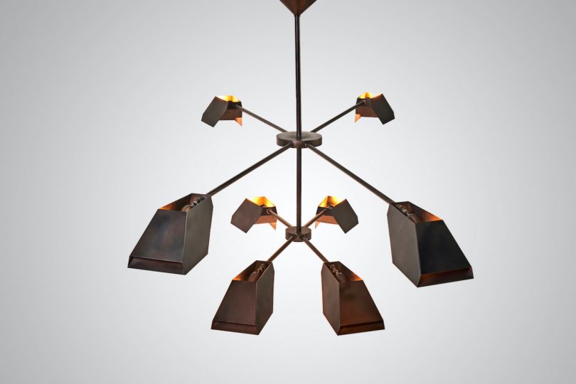 A Low Profile Fixture With Geometric Reflectors For Precise Lighting - Modern Chandeliers