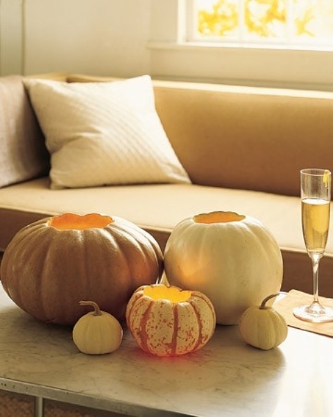 Cutout Pumpkins With Candles Are Nice Lanterns And Centerpieces Or Decorations You Can Easily Make