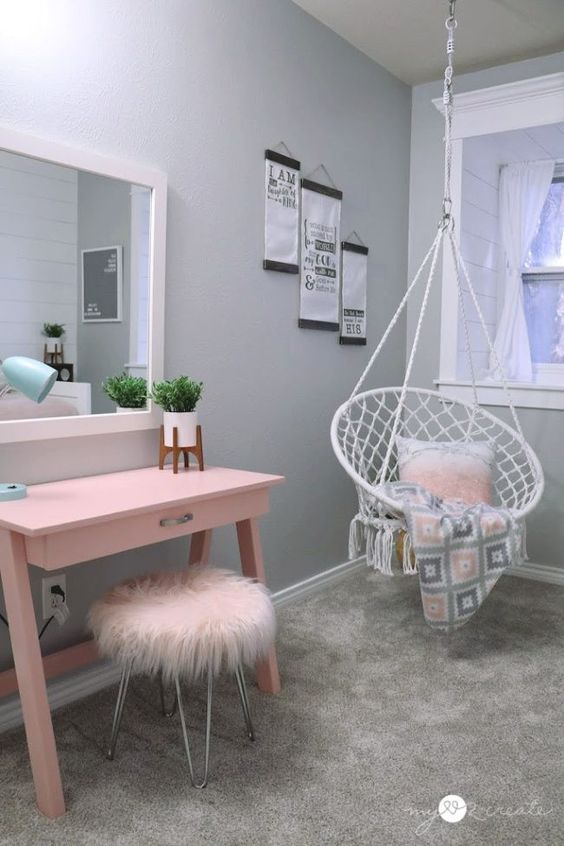 A Fuzzy Pink Stool With Hairpin Legs Will Be A Nice Addition To A Makeup Nook Or Kitchen, For Example