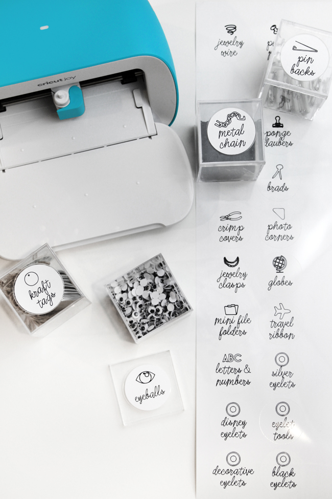 Sticker Labels Created With Smart Label Using Cricut Joy