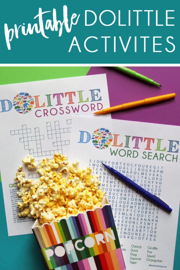 Printable Dolittle Activities - Blue I Style