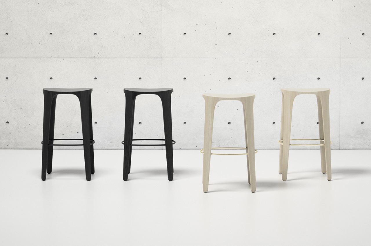 The Jueki Stool Collection Echoes Nature