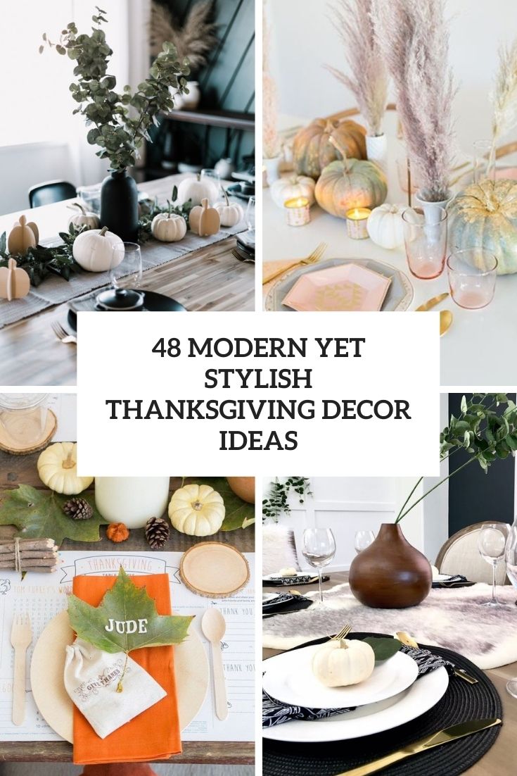Modern Yet Stylish Thanksgiving Decor Ideas Cover
