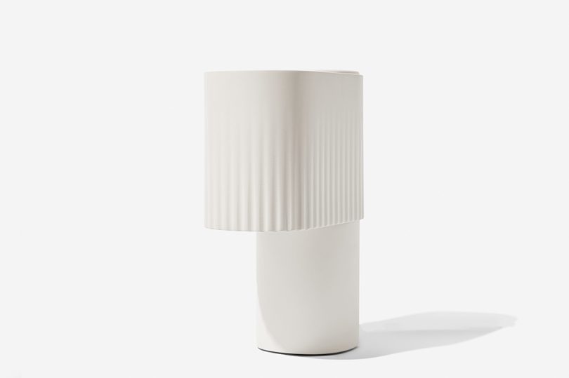 Angled White Table Lamp