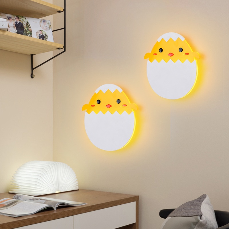 LED Dinosaur Egg Shape Cute Kids Wall Lamp