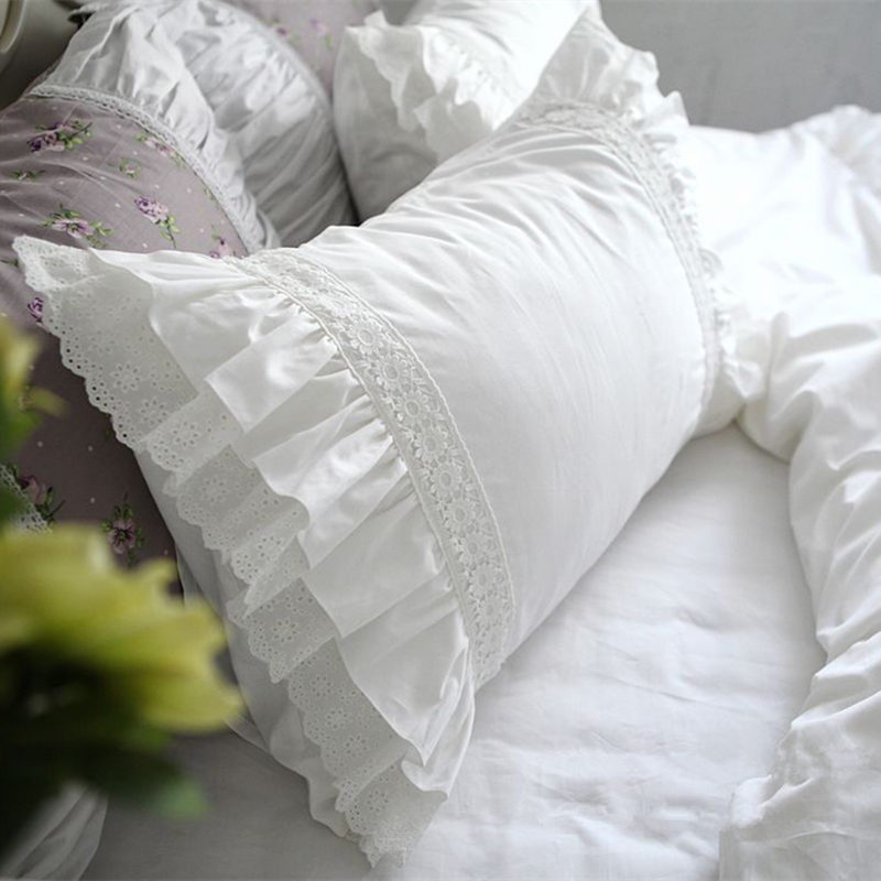 European Style Embroidered Lace Layers Pillowcase/Pillow Sham