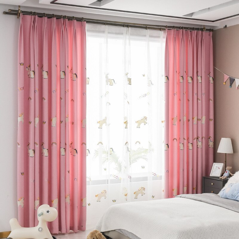 High-end Unicorn Curtains For Kindergarten Living Room