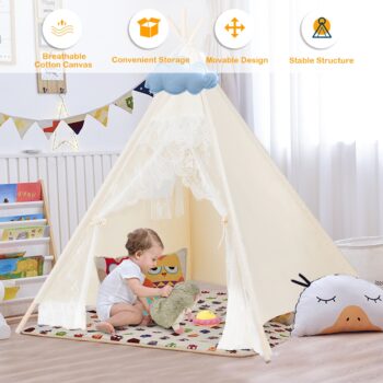 Kids Lace Teepee Play Tent