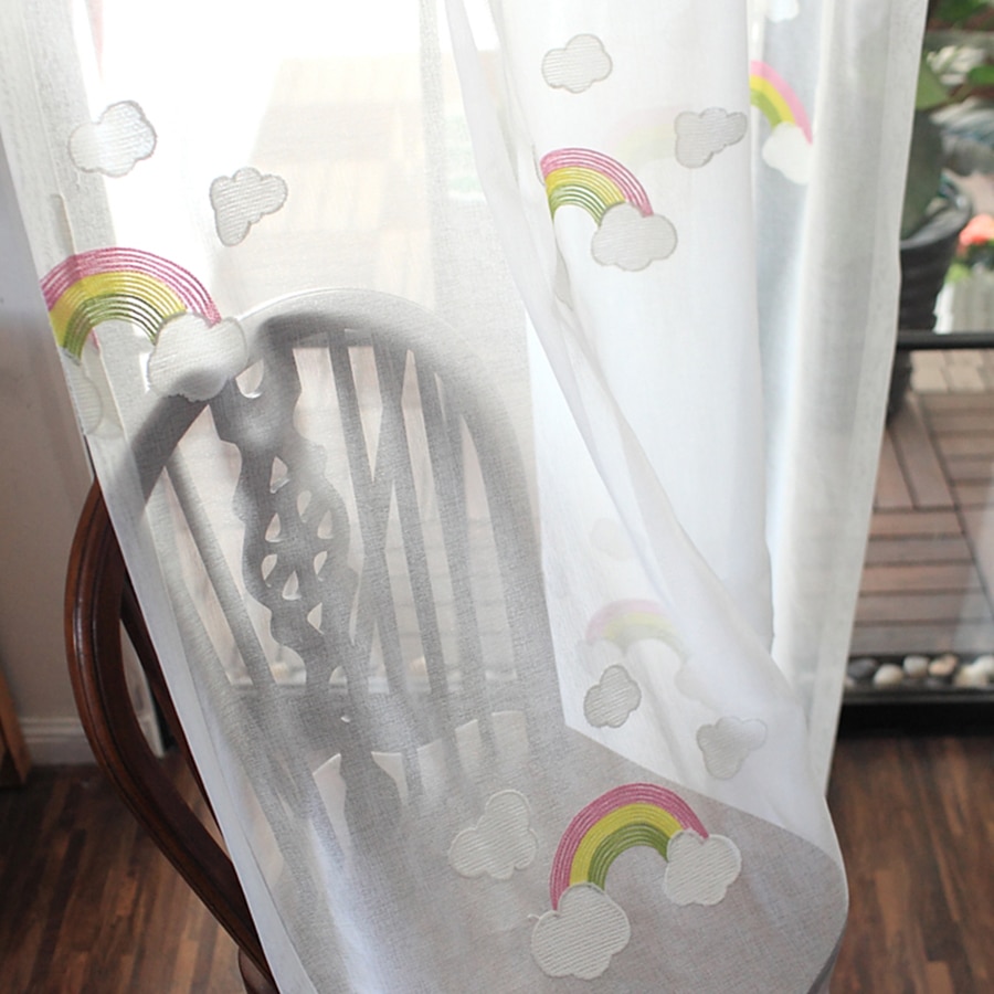 Korean Embroidered Window Bedroom Curtains
