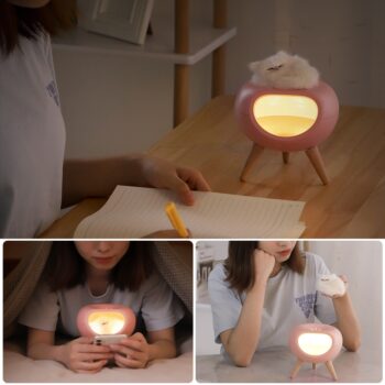 Cute Cat House Touch Dimming Led Night Light