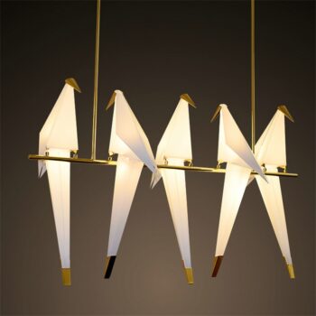 Gold Bird Cage Pendant Lamp
